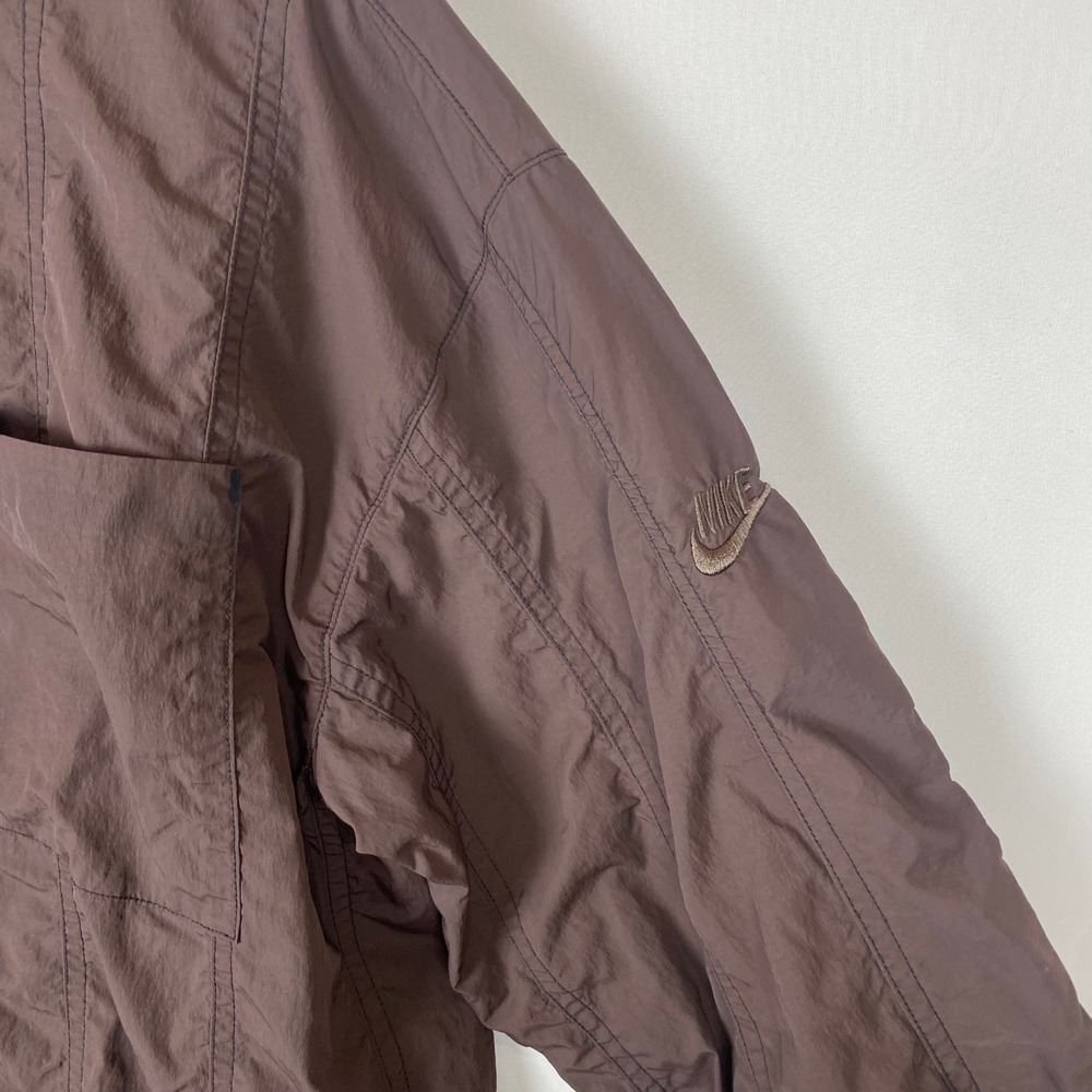 Nike Tech Pack Men Brown Quilted Shirt Jacket Small - Picture 5 of 8